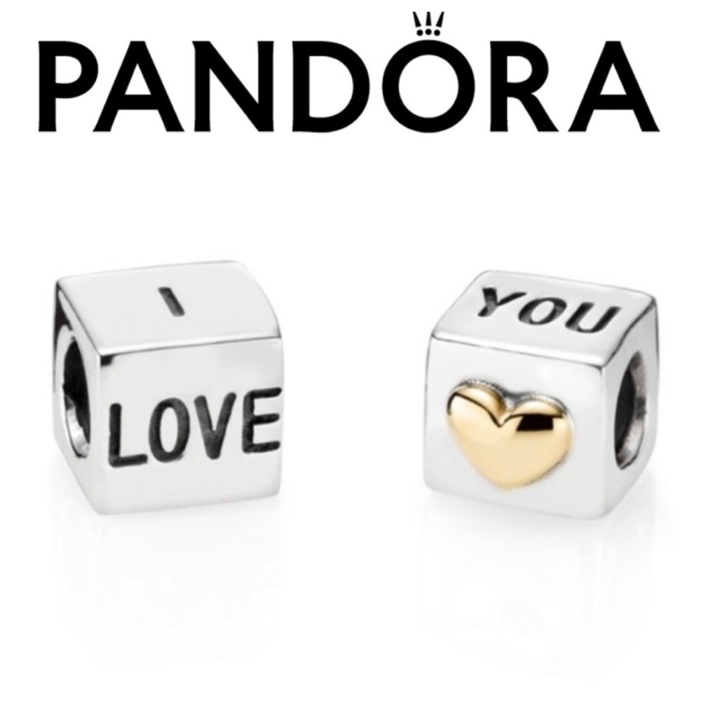Retired PANDORA I 🖤 You Box Charm | 14k 925 ALE #790200